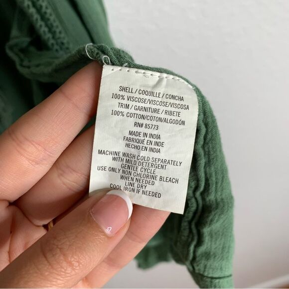 Oneill Wilder Cover Up Green Boho Size Medium - Picture 4 of 6